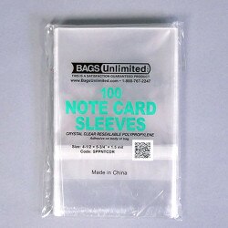Clear Poly Sleeves for Single 5.5 B
